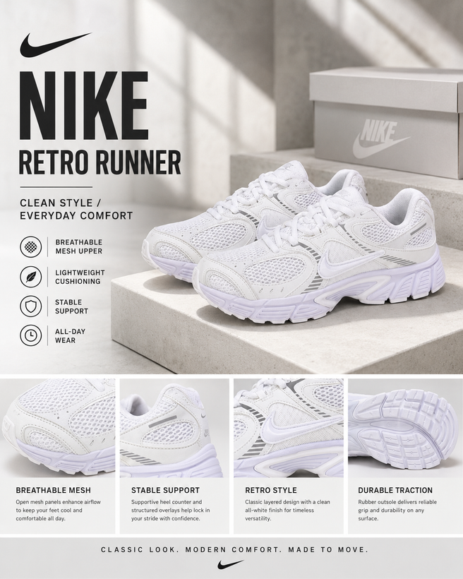 کتانی نایک Retro Runner سفید