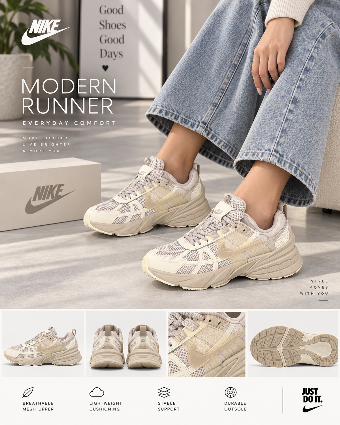 کتونی زنانه اسپرت مدل Modern Runner